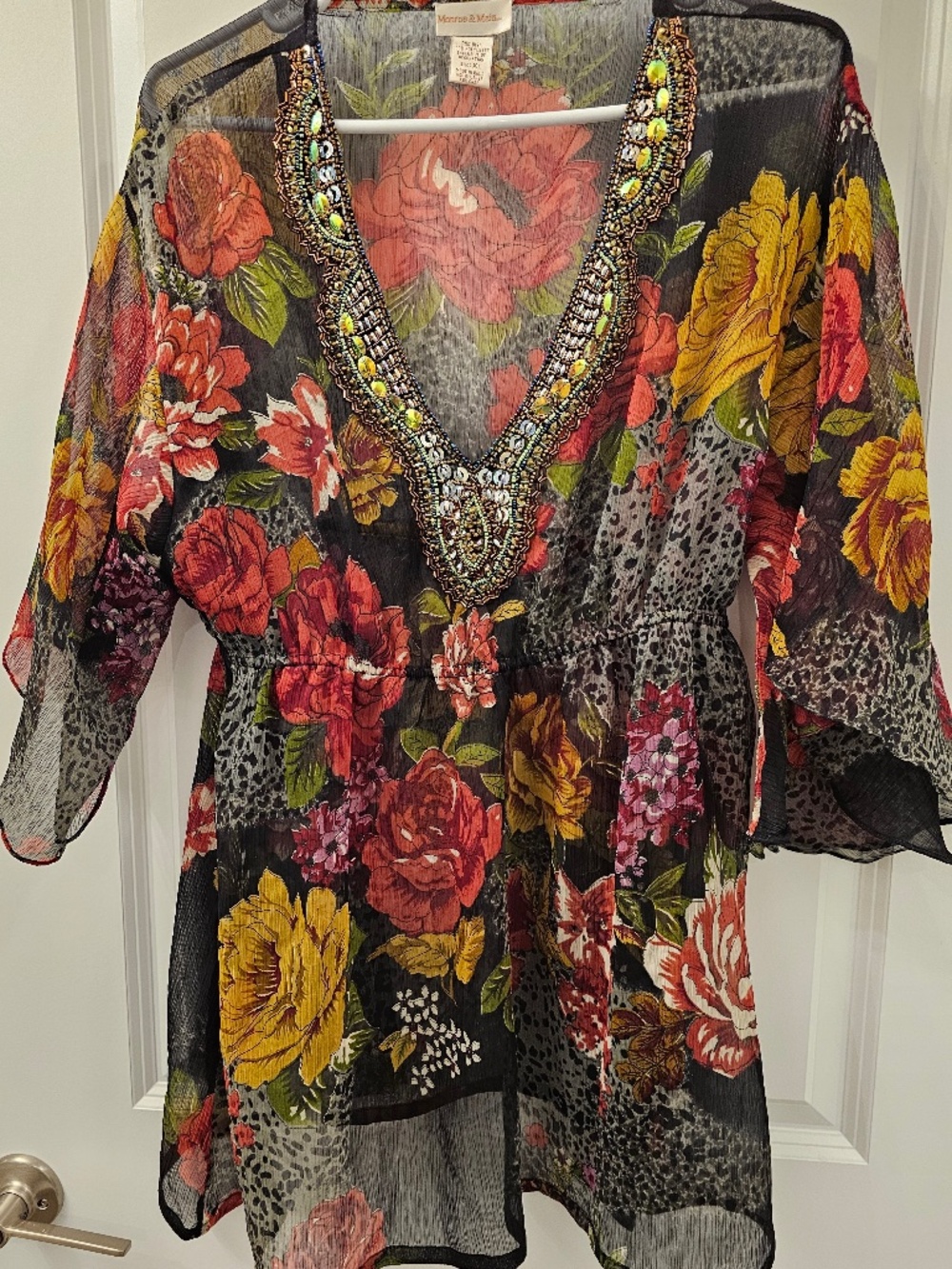 Sheer Kimono-Type Top